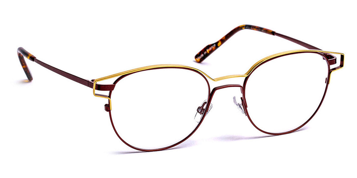 J.F. Rey® JF2872 JFR JF2872 5075 52 - 5075 Shiny Light Yellow Gold / Plum Eyeglasses