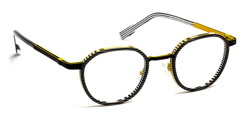 J.F. Rey® JF2876 JFR JF2876 0050 49 - 0050 BLACK 3D/BLACK/YELLOW Eyeglasses