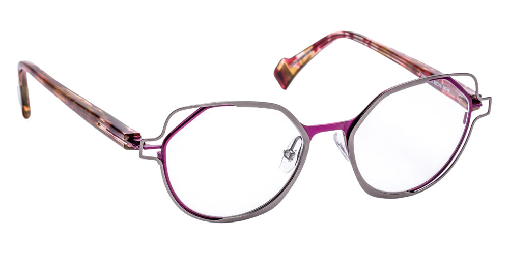 J.F. Rey® JF2896 Cat-Eye Eyeglasses - Ruthenium Shiny/Plum