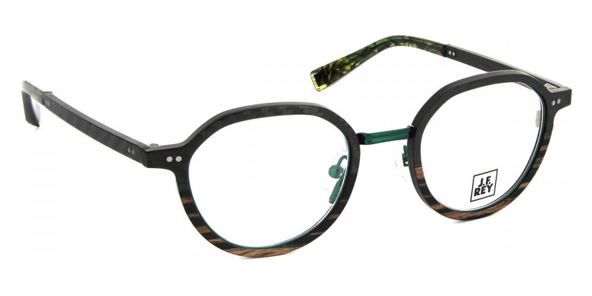 J.F. Rey® JF2901 JFR JF2901 4498 47 - 4498 Carbon/Wood/Green Eyeglasses