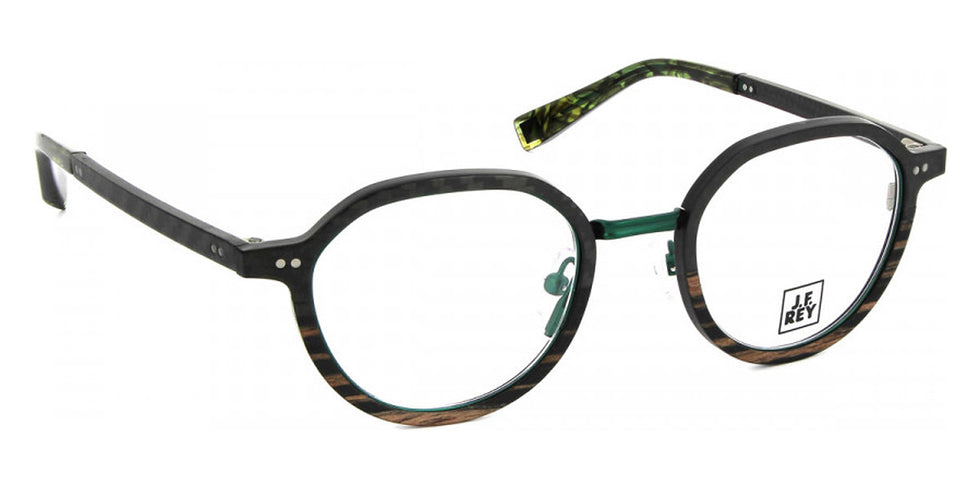 J.F. Rey® JF2901 JFR JF2901 4498 47 - 4498 Carbon/Wood/Green Eyeglasses