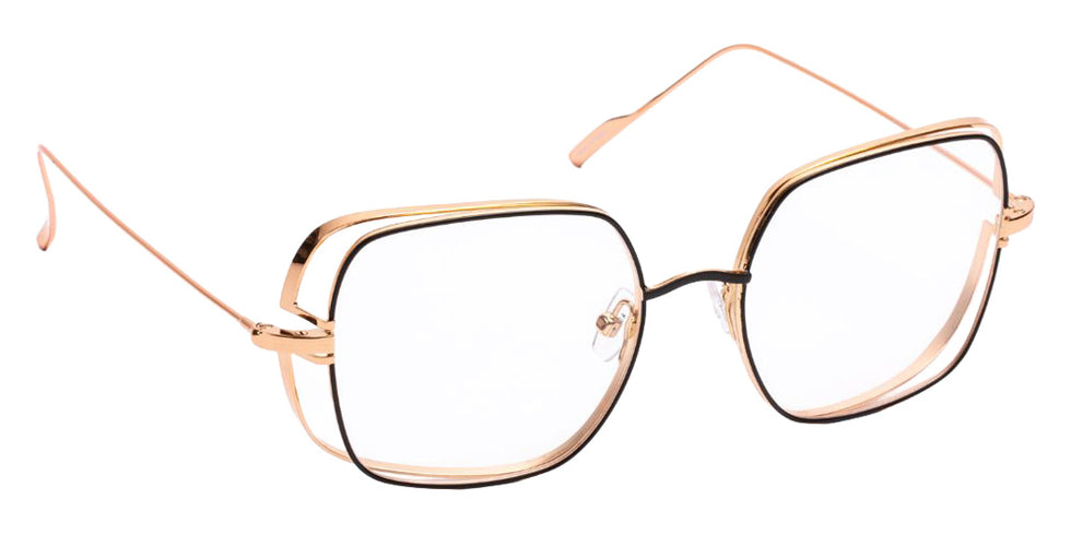 J.F. Rey® JF2915 Oversized Eyeglasses - Black/Rose Gold Shiny