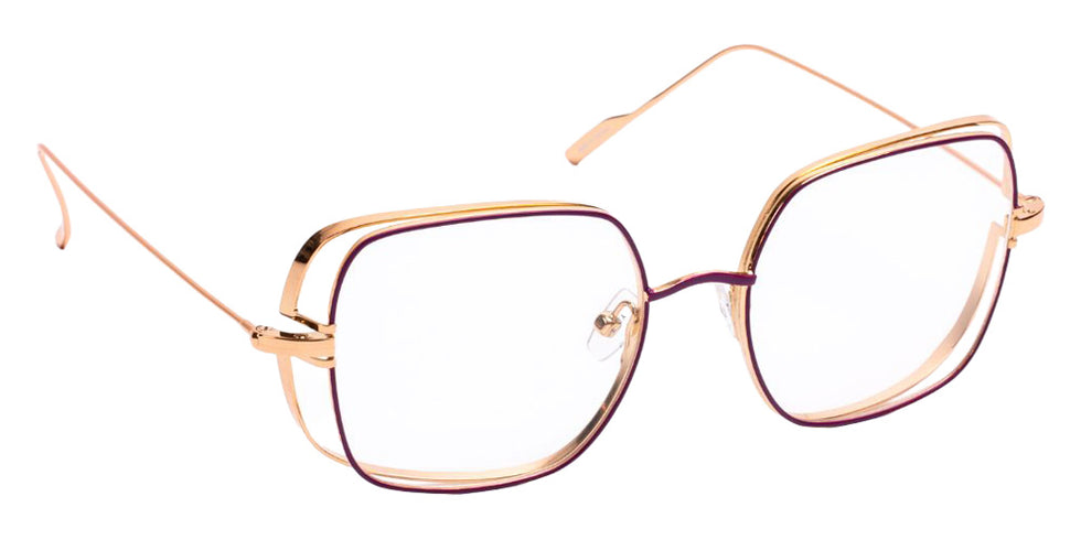 J.F. Rey® JF2915 Oversized Eyeglasses - Plum/Rose Gold Shiny