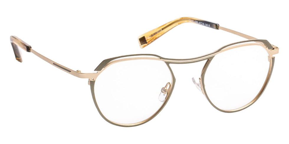J.F. Rey® JF2955 Round Eyeglasses - Khaki/Gold Soft