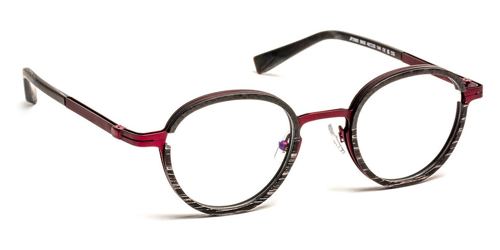 J.F. Rey® JF2980 JFR JF2980 3600 48 - 3600 Carbon/Wood/Burgundy Eyeglasses