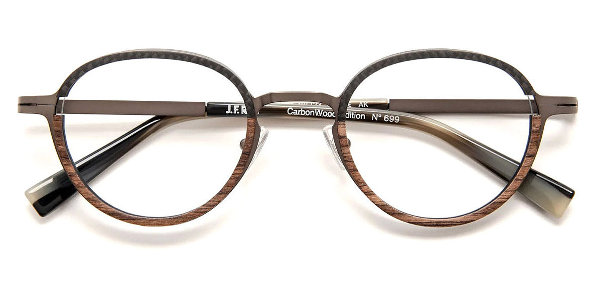 J.F. Rey® JF2980 JFR JF2980 0590 48 - 0590 Carbon/Wood/Metal Gunmetal Eyeglasses