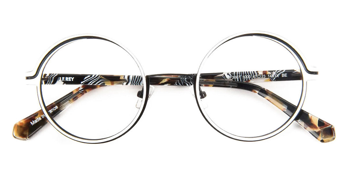 J.F. Rey® JF3007 JFR JF3007 1000 47 - 1000 White/Black Eyeglasses