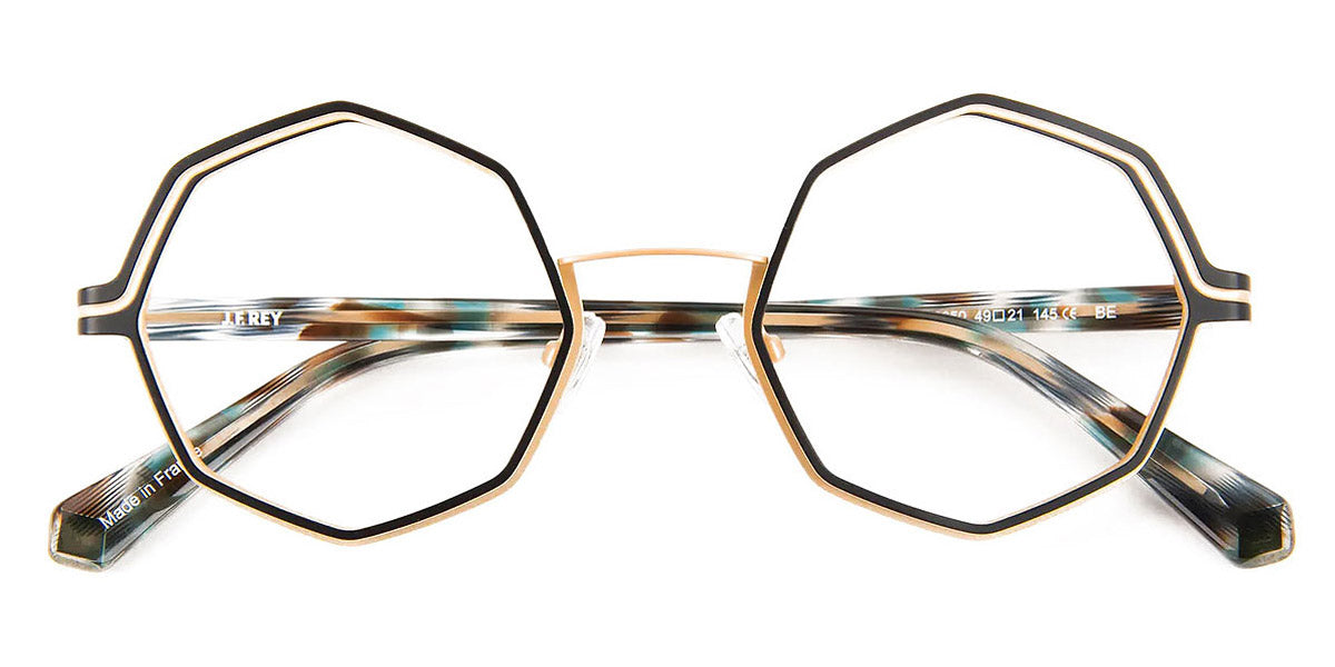 J.F. Rey® JF3008 JFR JF3008 0050 49 - 0050 Black/Gold Eyeglasses