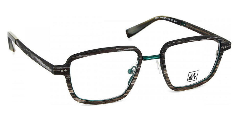 J.F. Rey® JF3011 JFR JF3011 4498 52 - 4498 Black Wood/Green Eyeglasses