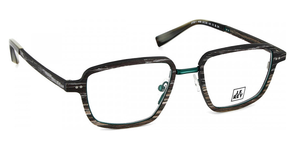 J.F. Rey® JF3011 JFR JF3011 4498 52 - 4498 Black Wood/Green Eyeglasses
