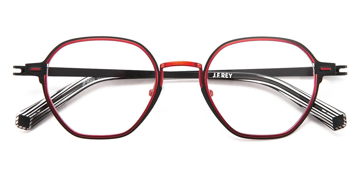 J.F. Rey® JF3022 JFR JF3022 0035 48 - 0035 Black/Red Eyeglasses