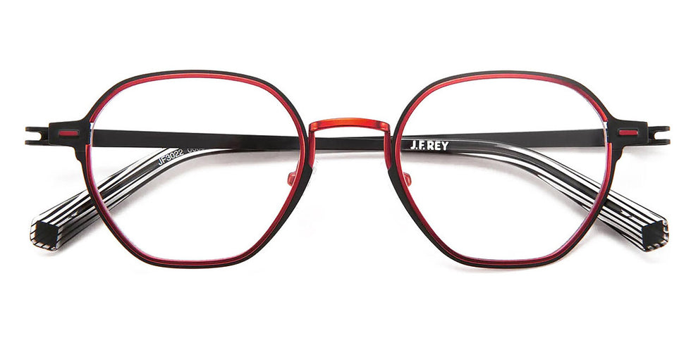 J.F. Rey® JF3022 JFR JF3022 0035 48 - 0035 Black/Red Eyeglasses