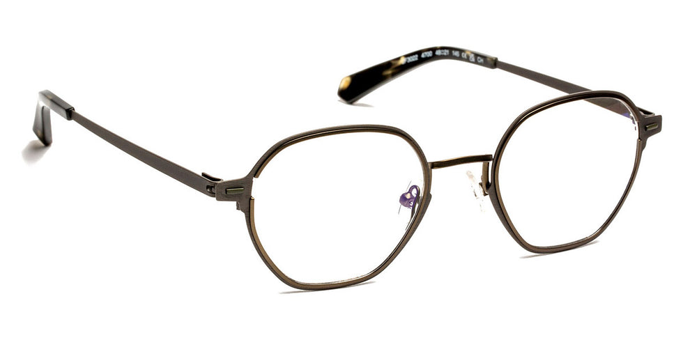 J.F. Rey® JF3022 JFR JF3022 4700 48 - 4700 Brushed Gun/Khaki Eyeglasses