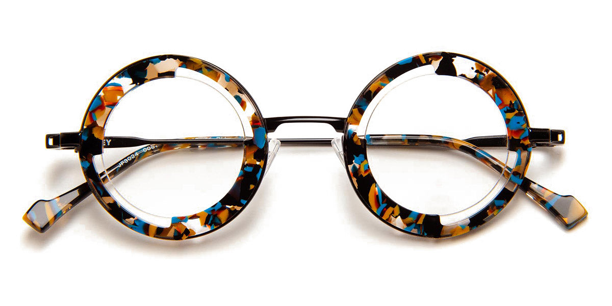 J.F. Rey® JF3024 JFR JF3024 0051 39 - 0051 Yellow and Blue Galaxy/Black Eyeglasses