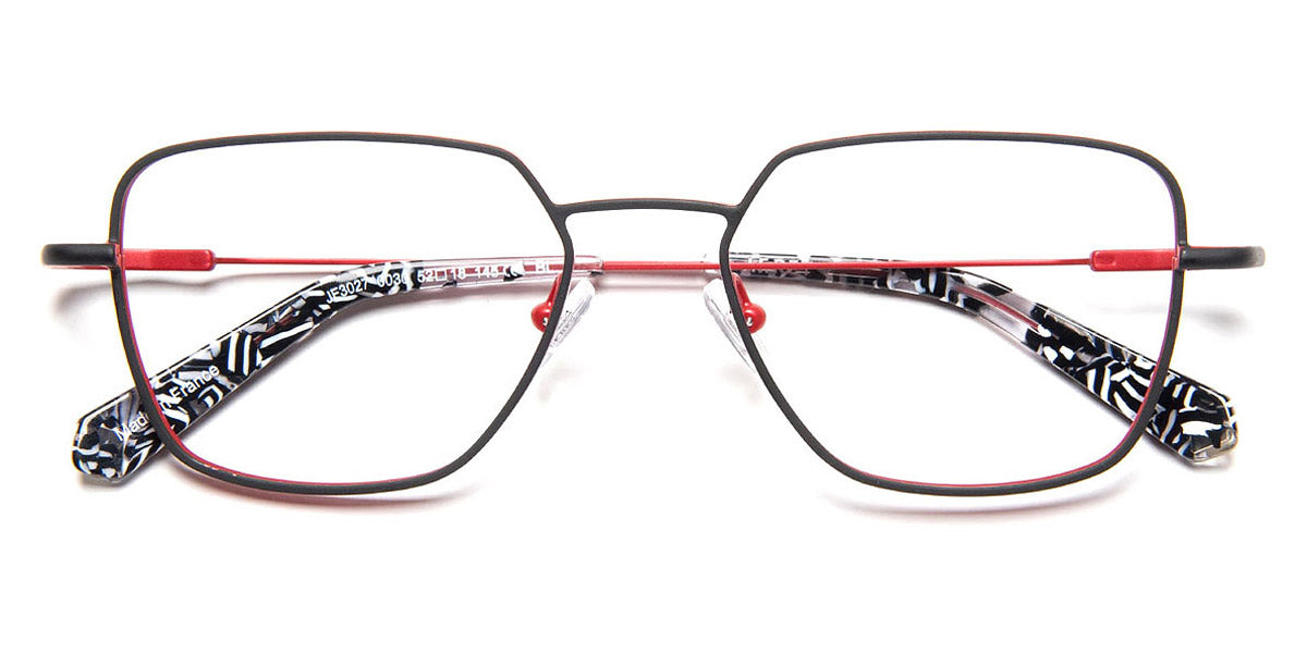 J.F. Rey® JF3027 JFR JF3027 0030 52 - 0030 Black/Red Eyeglasses