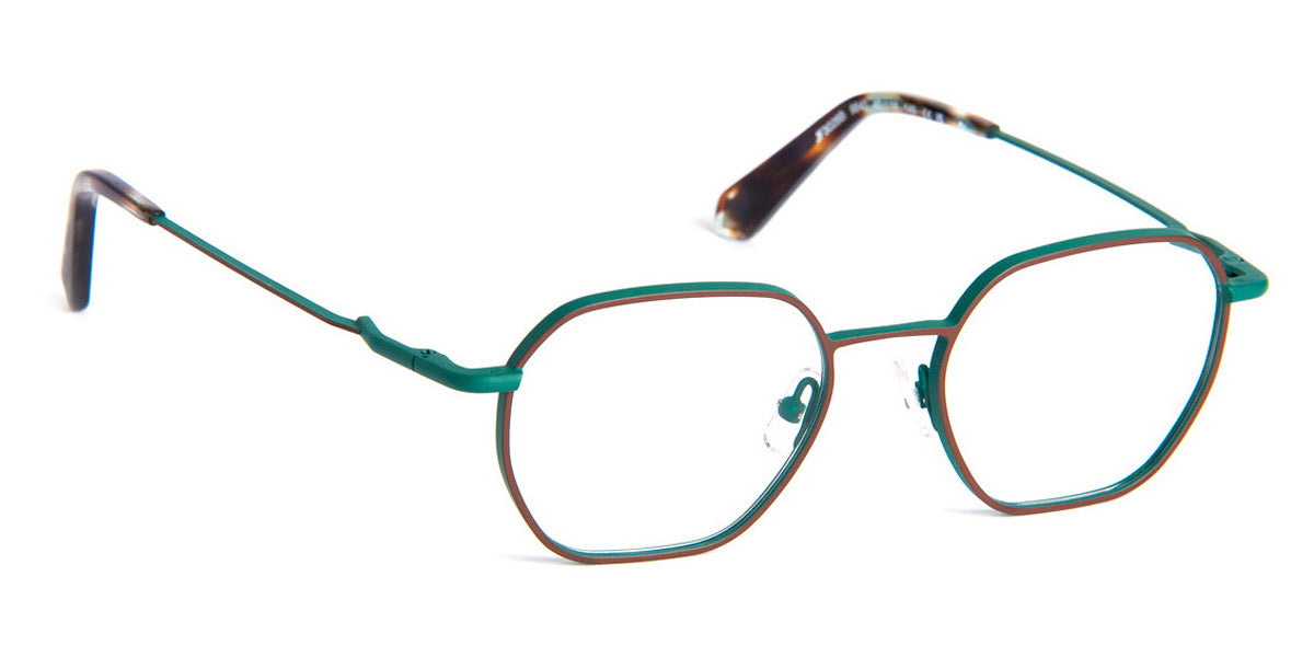 J.F. Rey® JF3028 JFR JF3028 b9840 49 - B9840 B 9840 Brown / Green Peacock Eyeglasses