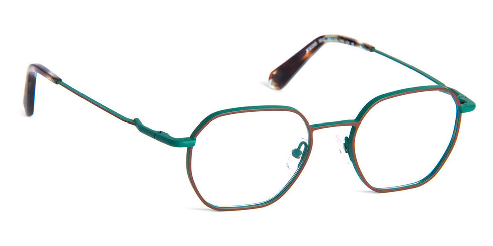 J.F. Rey® JF3028 JFR JF3028 b9840 49 - B9840 B 9840 Brown / Green Peacock Eyeglasses