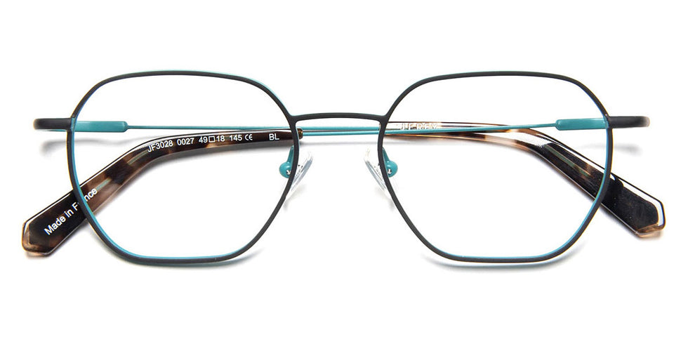 J.F. Rey® JF3028 JFR JF3028 0027 49 - 0027 Black/Blue Peacock Eyeglasses