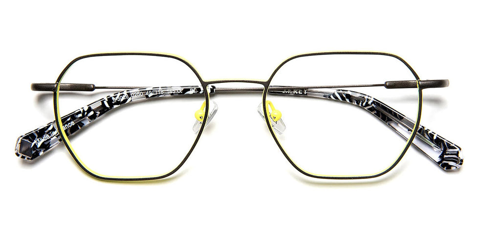 J.F. Rey® JF3028 JFR JF3028 0250 49 - 0250 Gunmetal/Yellow Eyeglasses