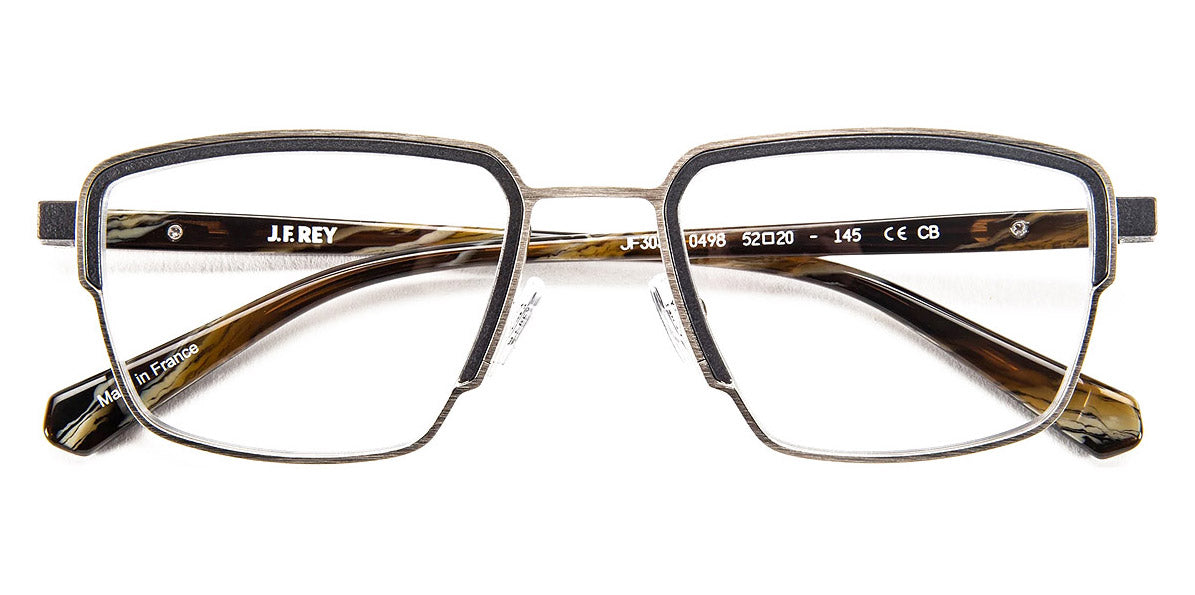 J.F. Rey® JF3031 JFR JF3031 0498 52 - 0498 Gunmetal/Horn Eyeglasses
