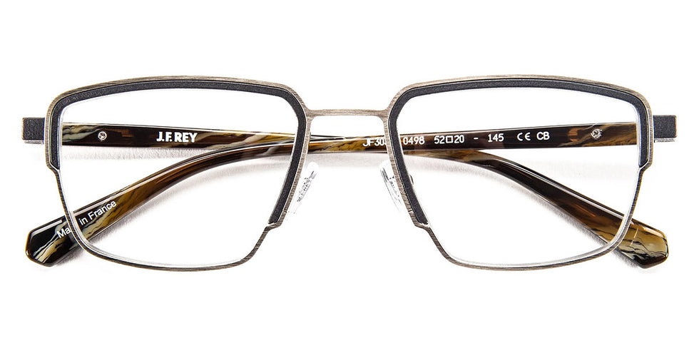 J.F. Rey® JF3031 JFR JF3031 0498 52 - 0498 Gunmetal/Horn Eyeglasses