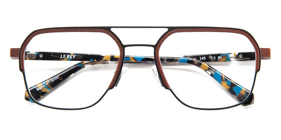 J.F. Rey® JF3032 JFR JF3032 0097 55 - 0097 Black/Brown Eyeglasses