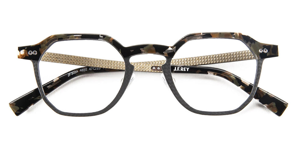 J.F. Rey® JF3034 JFR JF3034 4892 47 - 4892 Demi Khaki/Carbon Eyeglasses
