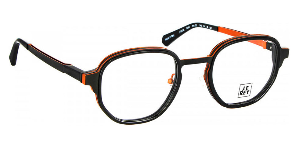 J.F. Rey® JF3036 JFR JF3036 0060 49 - 0060 Black/Orange Eyeglasses