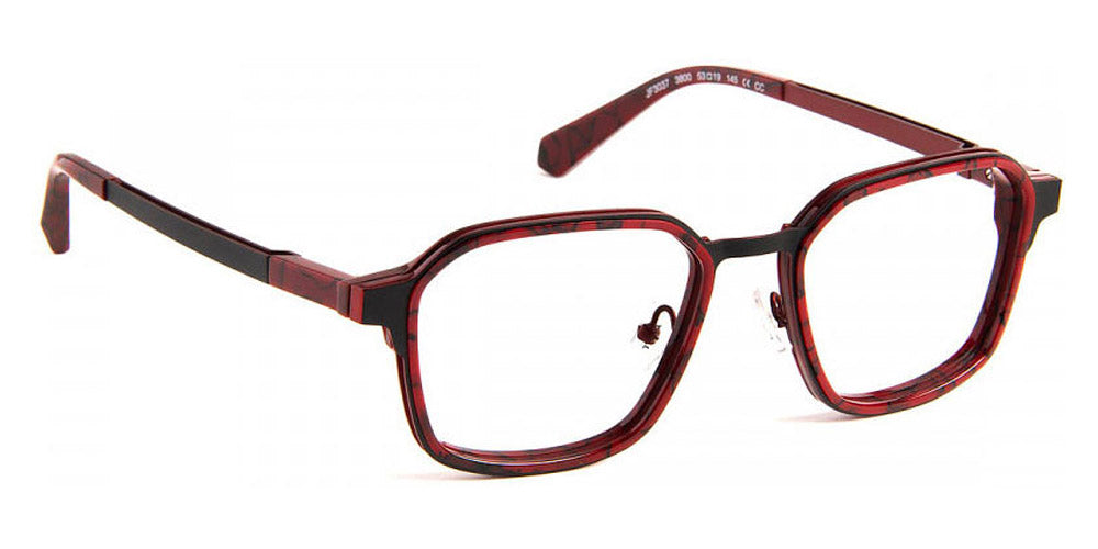 J.F. Rey® JF3037 JFR JF3037 3800 53 - 3800 Marble Red/Burgundy/Black Eyeglasses