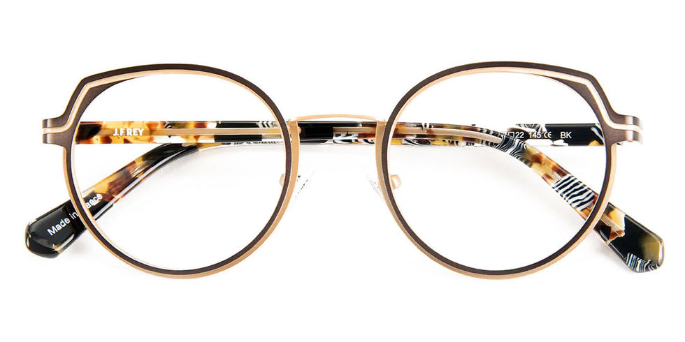 J.F. Rey® JF3039 JFR JF3039 9755 48 - 9755 Brown/Gold Eyeglasses
