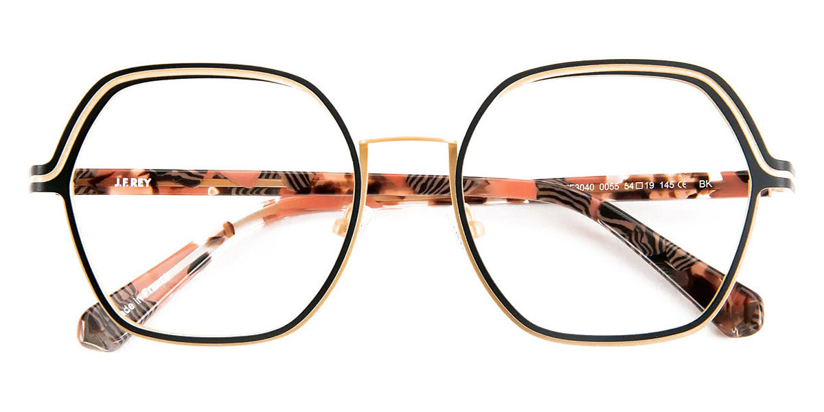 J.F. Rey® JF3040 JFR JF3040 0055 54 - 0055 Black/Gold Eyeglasses
