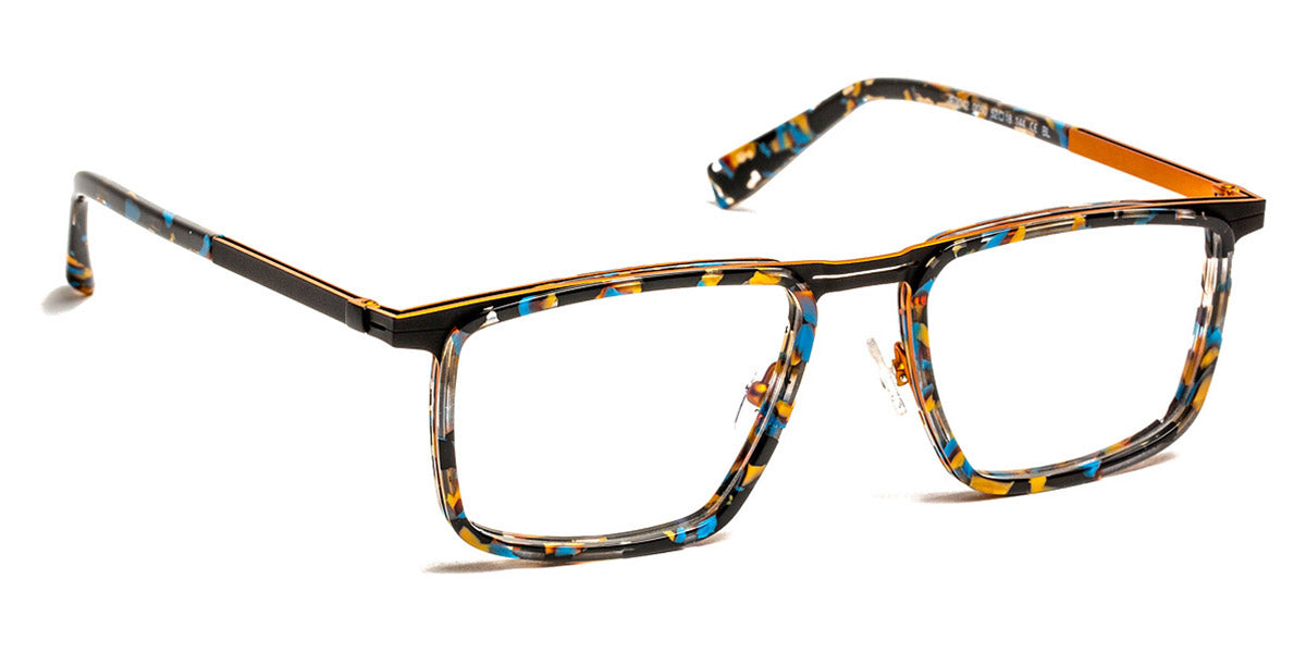 J.F. Rey® JF3042 JFR JF3042 0050 52 - 0050 Black/Galaxy Blue/Yellow Eyeglasses