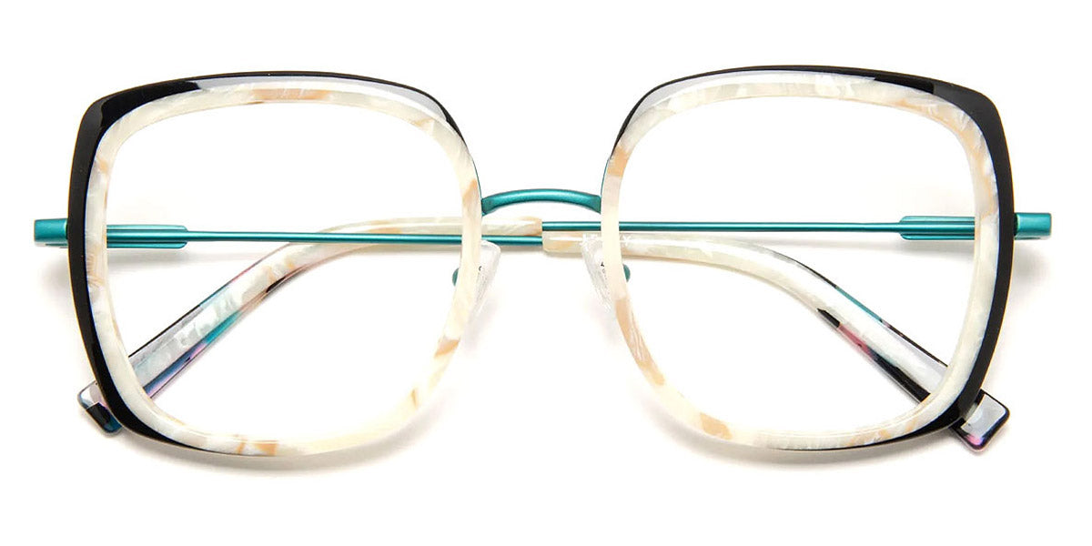J.F. Rey® JF3047 JFR JF3047 0041 52 - 0041 White/Black/Blue Green Eyeglasses