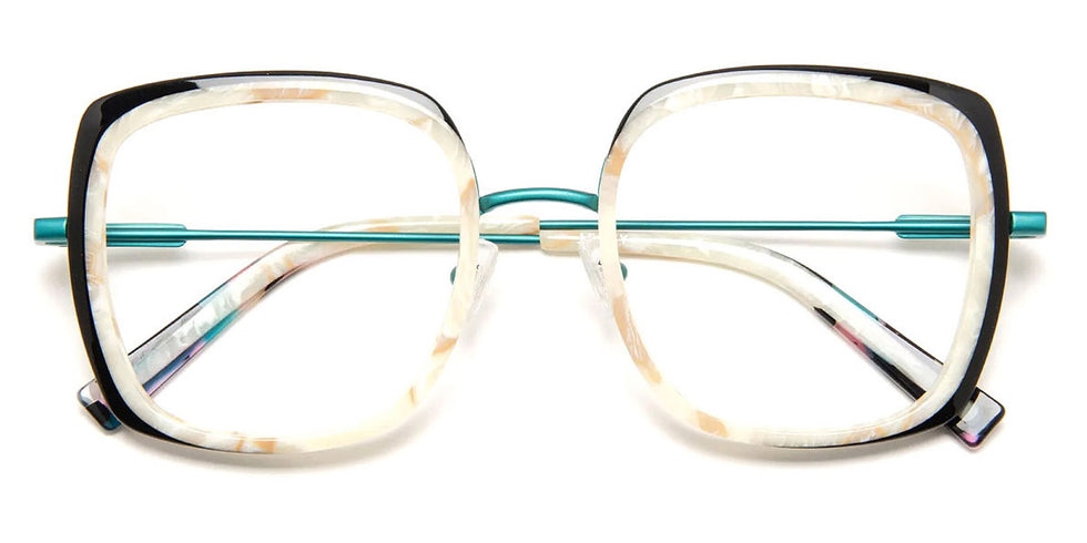 J.F. Rey® JF3047 JFR JF3047 0041 52 - 0041 White/Black/Blue Green Eyeglasses