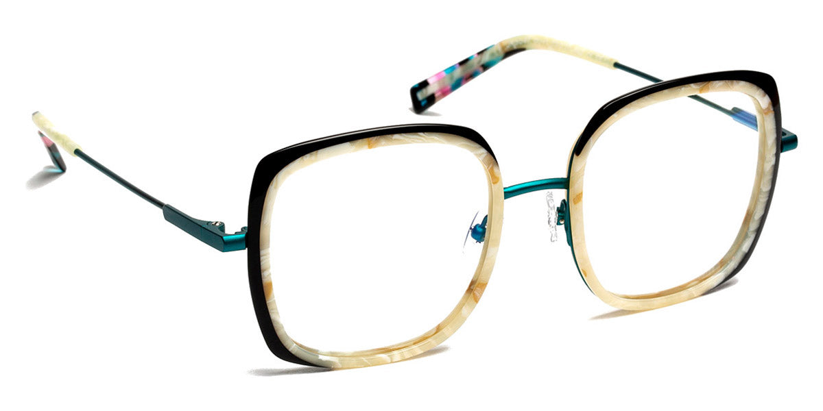 J.F. Rey® JF3047 JFR JF3047 0041 52 - 0041 White/Black/Blue Green Eyeglasses