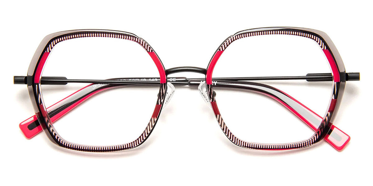 J.F. Rey® JF3049 JFR JF3049 8500 52 - 8500 Stripe Pink/Black Eyeglasses