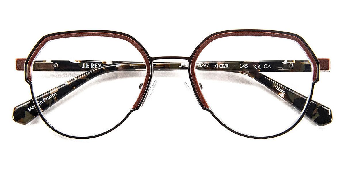 J.F. Rey® JF3050 JFR JF3050 0297 51 - 0297 Dark Gray/Brown Eyeglasses