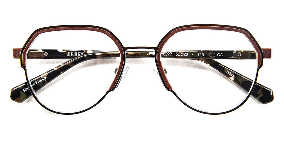 J.F. Rey® JF3050 JFR JF3050 0297 51 - 0297 Dark Gray/Brown Eyeglasses
