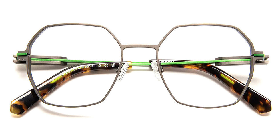 J.F. Rey® JF3054 JFR JF3054 0430 51 - 0430 Gun/Green Eyeglasses