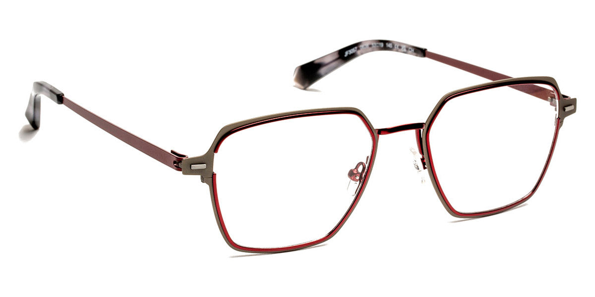J.F. Rey® JF3057 JFR JF3057 0638 53 - 0638 Gun/Burgundy Eyeglasses