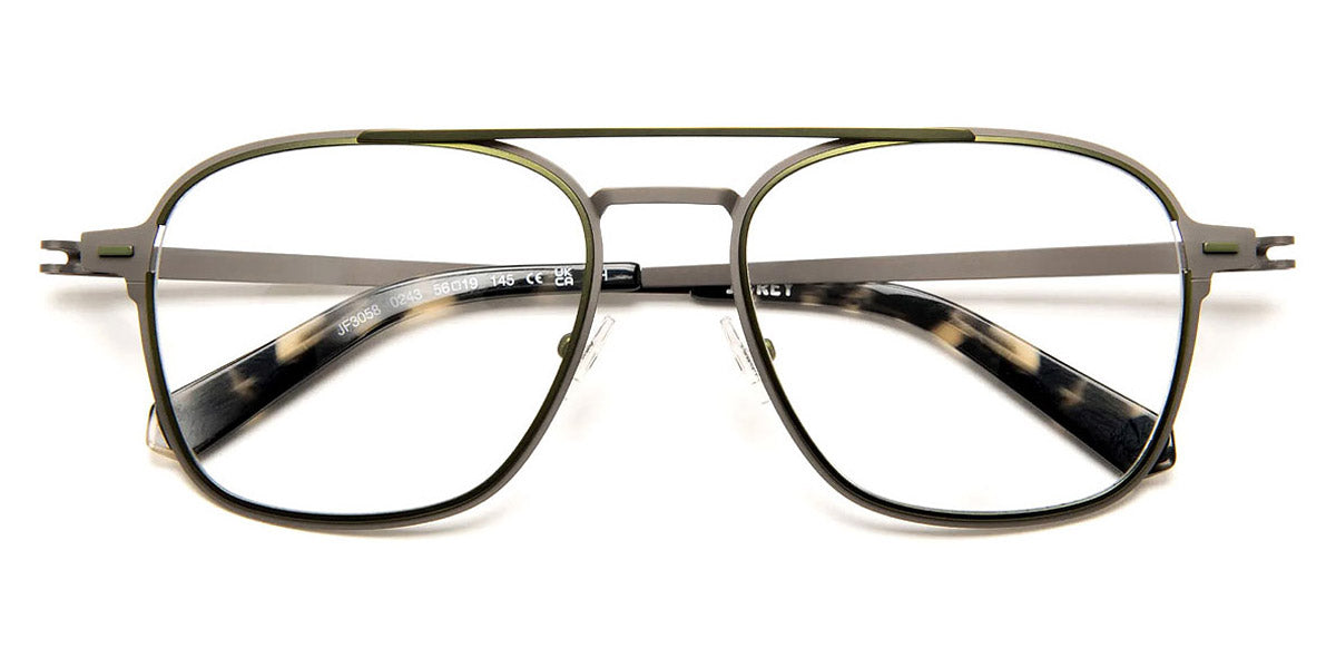 J.F. Rey® JF3058 JFR JF3058 0243 56 - 0243 Gun/Green Eyeglasses