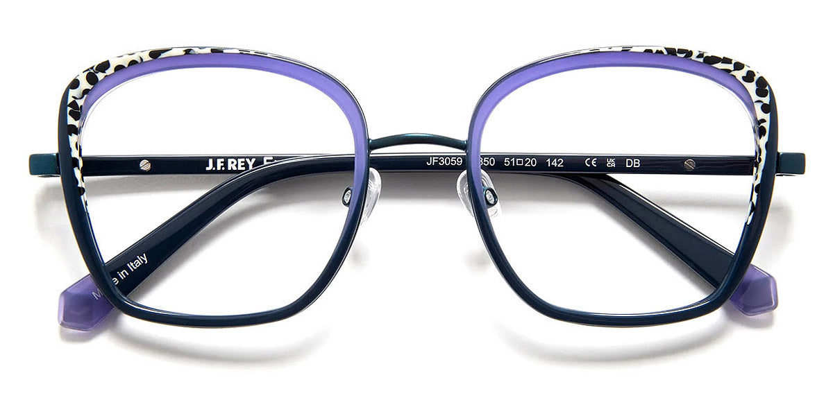 J.F. Rey® JF3059 JFR JF3059 2850 51 - 2850 Blue/Panther/Purple Eyeglasses