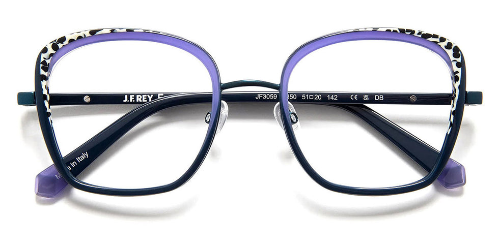 J.F. Rey® JF3059 JFR JF3059 2850 51 - 2850 Blue/Panther/Purple Eyeglasses