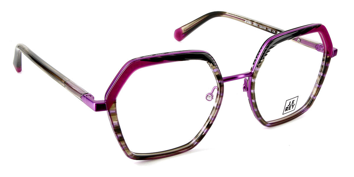 J.F. Rey® JF3060 JFR JF3060 7800 53 - 7800 Stripes Purple/Black/Pink Eyeglasses