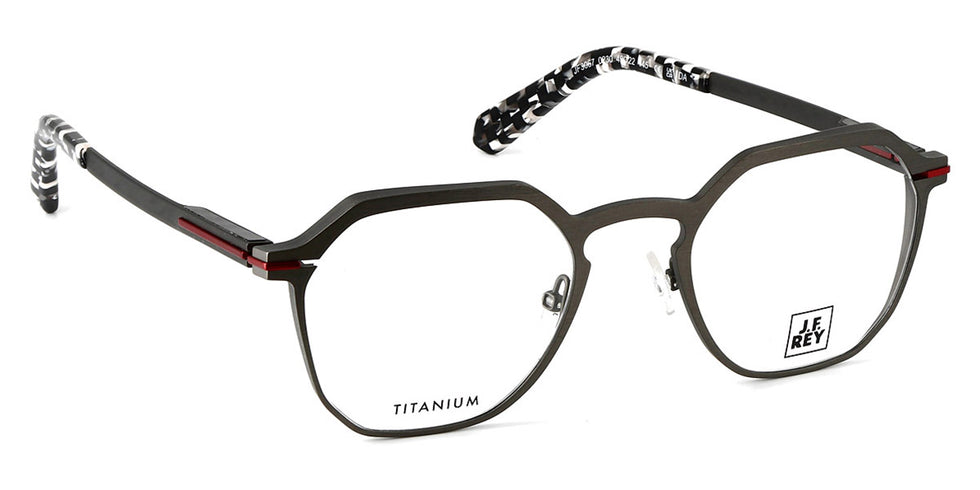 J.F. Rey® JF3067 JFR JF3067 0230 49 - 0230 Gun/Red Eyeglasses