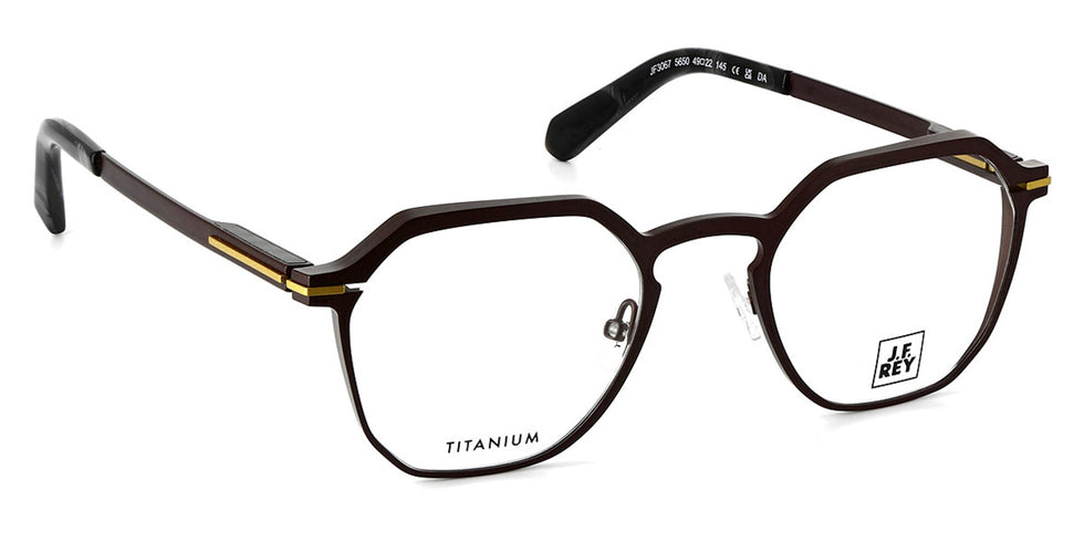 J.F. Rey® JF3067 JFR JF3067 5650 49 - 5650 Brown/Yellow Eyeglasses