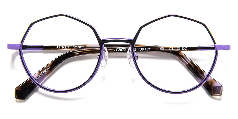 J.F. Rey® JF3072 JFR JF3072 0071 50 - 0071 Black/Lilac Eyeglasses