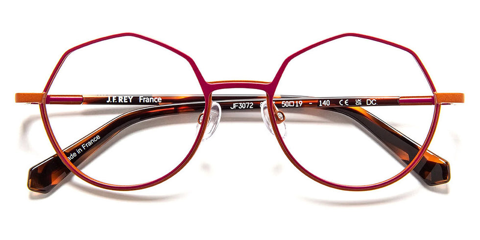 J.F. Rey® JF3072 JFR JF3072 8233 50 - 8233 Fuchsia/Orange Eyeglasses