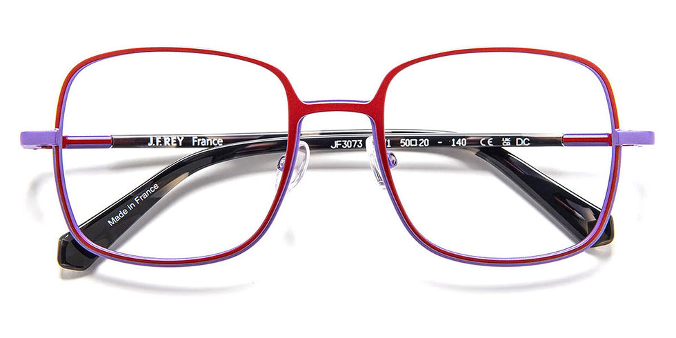 J.F. Rey® JF3073 JFR JF3073 3171 50 - 3171 Red/Lilac Eyeglasses
