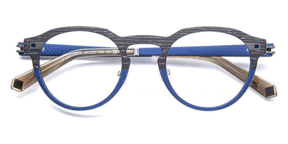 J.F. Rey® JF3081 JFR JF3081 0028 48 - 0028 Grey Wood/Fiber Glasses And Alu Blue Eyeglasses